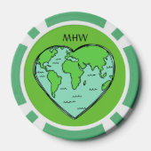 アースラブカスタムモノグラム&カラートランプのポーカーチップ ポーカーチップ (裏面)