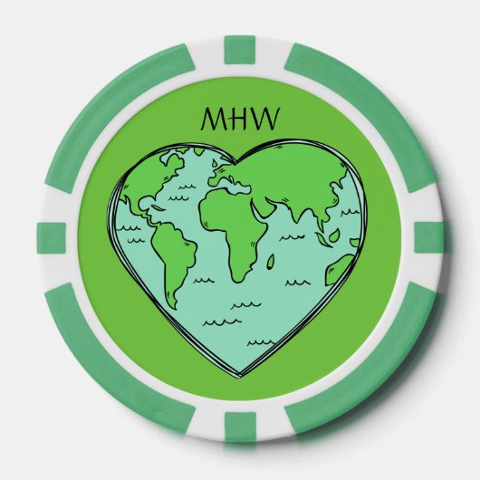 アースラブカスタムモノグラム&カラートランプのポーカーチップ ポーカーチップ (正面)