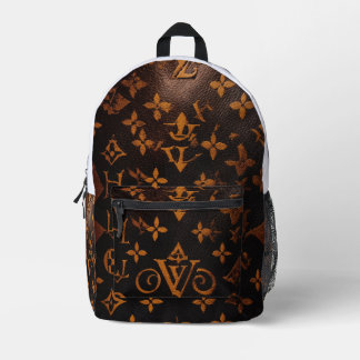 「アースリーエレガンスブラウンデザイナートート」 プリントバックパック