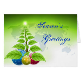 アースリーシーズングリーティングカーパーソナライズされたド