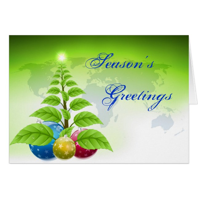 アースリーシーズングリーティングカーパーソナライズされたド (正面横)