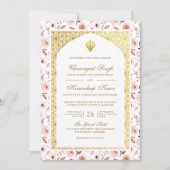 アースリー フラワー アーナンド カーラジ プンジャブ シク 結婚式 招待状 (正面)