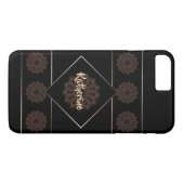 アースリー ブラウン ラスティック マンダラ モノグラム Case-Mate iPhoneケース (裏面(横))