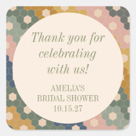 アースリー ボーホー ヴィンテージ オーダーメイド ブライズシャワー 感謝 スクエアシール