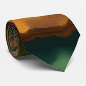 アースレイヤ抽象芸術レインボーパターン ネクタイ (ロール)