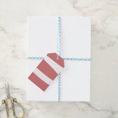 アースレッド＆ホワイトアブストラクト ギフトタグ (より糸付き)