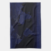 アースワールドマップシティライトアットナイトサテライト キッチンタオル (縦)