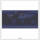 アースワールドマップシティライトアットナイトサテライト シール (シート)