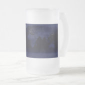 アースワールドマップシティライトアットナイトサテライト フロストグラスビールジョッキ (正面右)