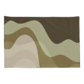 アースートーンウェーブズ抽象芸術アート装飾用クッション 枕カバー (裏面-右)