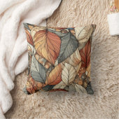 アースートーンニュートラル葉抽象芸術装飾用クッション クッション (ブランケット)