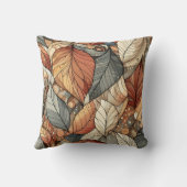 アースートーンニュートラル葉抽象芸術装飾用クッション クッション (裏面)