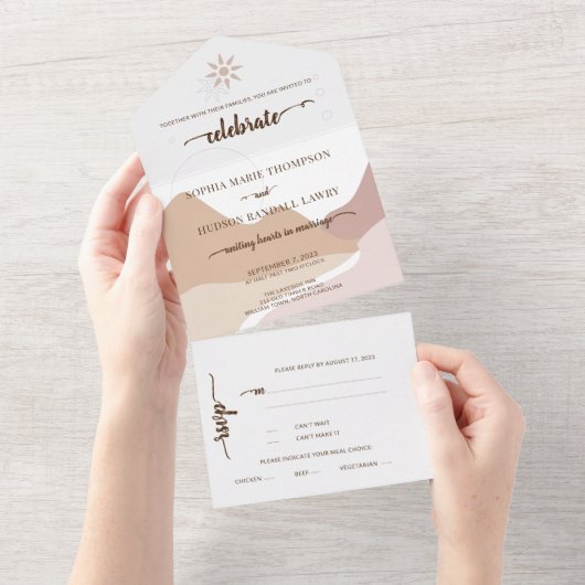 アースートーンマウンテンアドベンチャー オールインワン招待状 (貼ってはがせる)