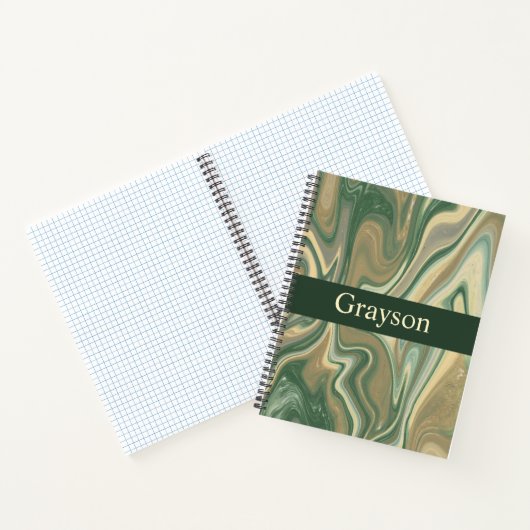 アースートーンマーブル抽象芸術 ノートブック (内部)