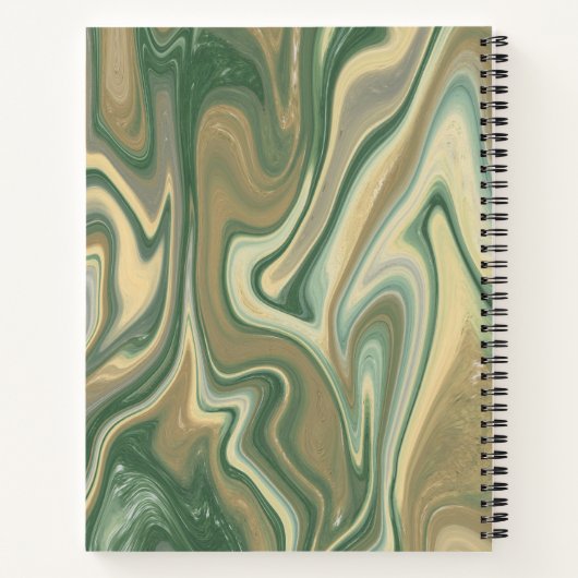 アースートーンマーブル抽象芸術 ノートブック (裏面)