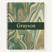 アースートーンマーブル抽象芸術 ノートブック (正面)