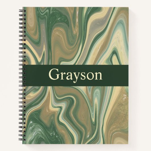 アースートーンマーブル抽象芸術 ノートブック (正面)