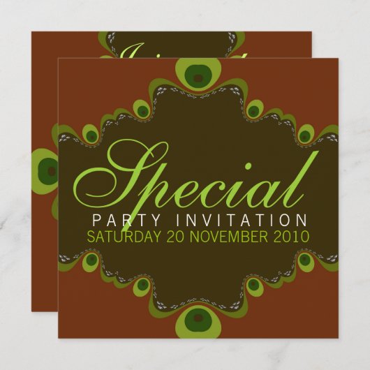 アース女神スペシャルバースデーパーティ招待状 招待状 (正面/裏面)
