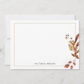 アース素朴トーン紅葉 ノートカード (正面)