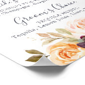 アース素朴花模様シグネチャードリンクサイン ポスター (角)