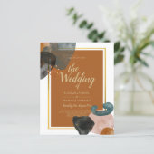 アース結婚トーンズテラコッタグリーン金ゴールド抽象芸術 (スタンド正面)