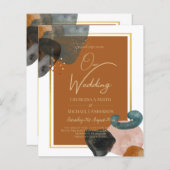 アース結婚トーンズテラコッタグリーン金ゴールド抽象芸術 (正面/裏面)