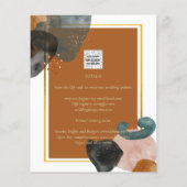 アース結婚トーンズテラコッタグリーン金ゴールド抽象芸術 チラシ (裏面)