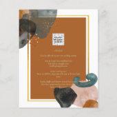 アース結婚トーンズテラコッタグリーン金ゴールド抽象芸術 チラシ (裏面)