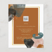 アース結婚トーンズテラコッタグリーン金ゴールド抽象芸術 チラシ (裏面)