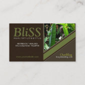 アース自然スパヘルスリゾートテンプレート(バージョン2) 名刺 (裏面)