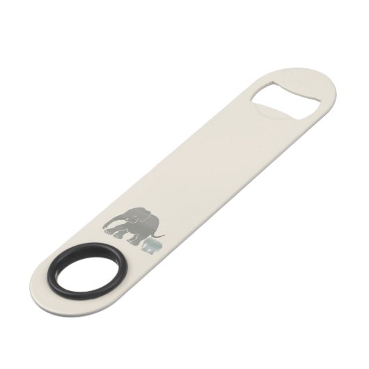 アース・カラー感動的でユーモアのあるな象のスローガン スピード栓抜き (裏面アングル)