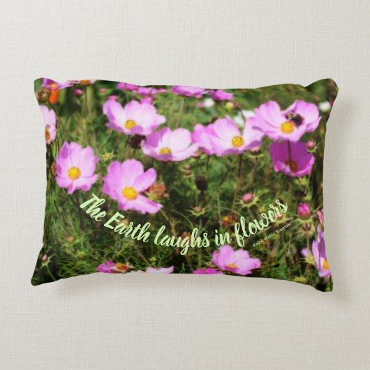 アース・シュ・イン・フラワーズ・引用文感動的 アクセントクッション (裏面)