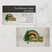 アース·デイ·エブリー·レトロ·レインボー 名刺 (正面/裏面)