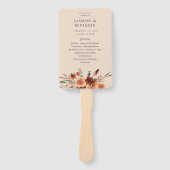 アース&素朴シャンパン花模様結婚式 プログラムB ハンドファン (正面)