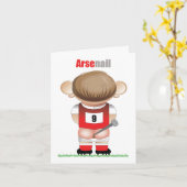 アーゼネイル（アーセナル）おもしろいサッカーカートゥーンカード カード (黄色い花)