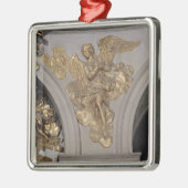 アーチからのへのルイ14世スタイルの天使、 メタルオーナメント (左)