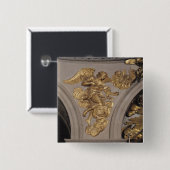 アーチからのルイ14世スタイルの天使、 缶バッジ (正面&裏面)