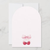 アーチさくらんぼオントップベビーシャワー招待状 招待状 (裏面)