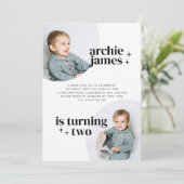 アーチの男の子の誕生日招待状 招待状 (スタンド正面)