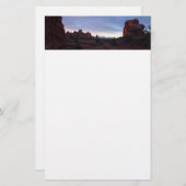 アーチの窓の歩道での日の出 便箋 (正面/裏面)