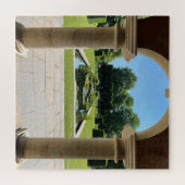 アーチを通って池のウォーマー城に ジグソーパズル (横)