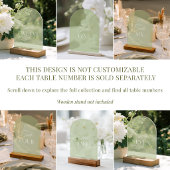 アーチアクリル結婚セージ緑の表2 アクリル招待状