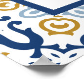 アーチアマルフィブルータイルバプテスムウェルカムサイン ポスター (角)