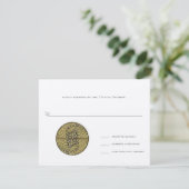 アーチアールヌーボービネヤードピーコックレスポンスカード 出欠カード (スタンド正面)