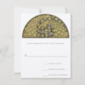 アーチアールヌーボービネヤードピーコックレスポンスカード 出欠カード (正面)