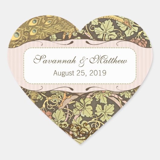 アーチアールヌーボーピーコックス結婚ハートズシール ハートシール (正面)