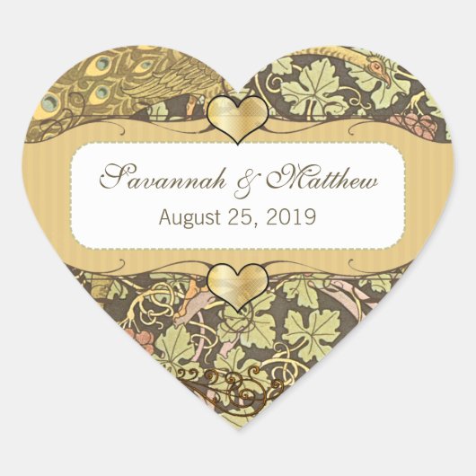 アーチアールヌーボーピーコックス結婚ハートズシール ハートシール (正面)