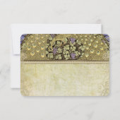 アーチアールヌーボーピーコックバーズウェディングRSVP 出欠カード (裏面)