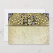 アーチアールヌーボーピーコックバーズウェディングRSVP 出欠カード (裏面)