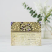 アーチアールヌーボーピーコックバーズウェディングRSVP 出欠カード (スタンド正面)